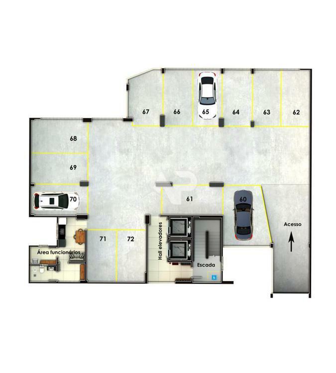 Andar 1 - Garagem/Funcionários