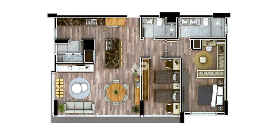 Apartamento 2 dormitórios