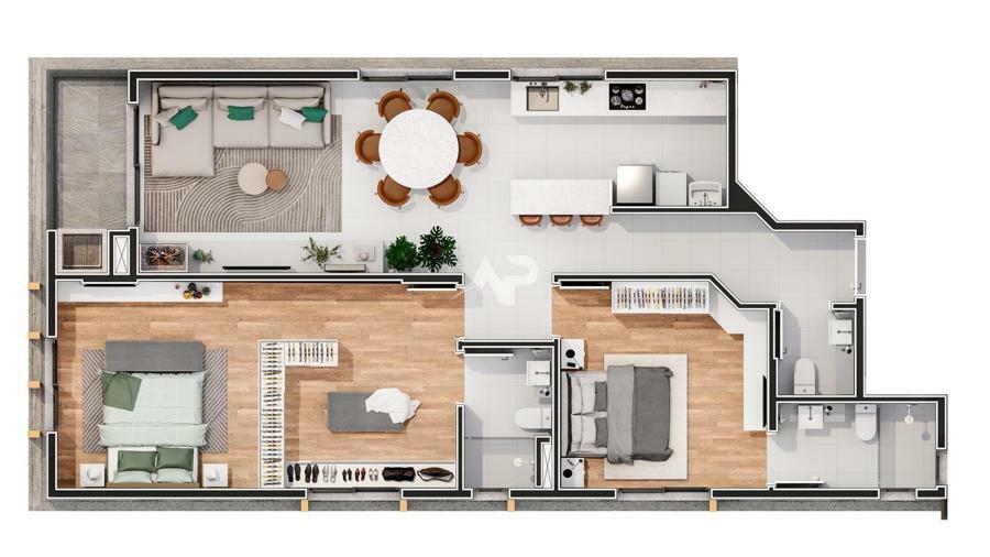 Apartamento suíte master + suíte