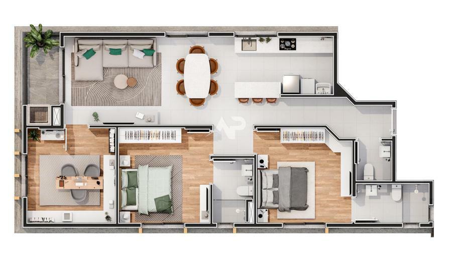 Apartamento 2 dormitórios + home office