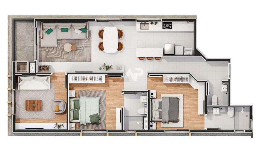 Apartamento 2 suítes + estar íntimo