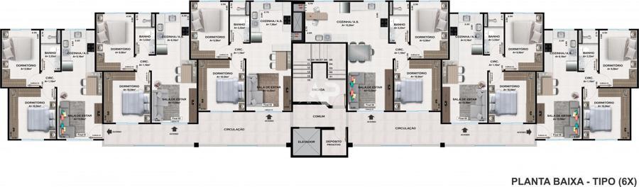 Planta baixa pavimento B