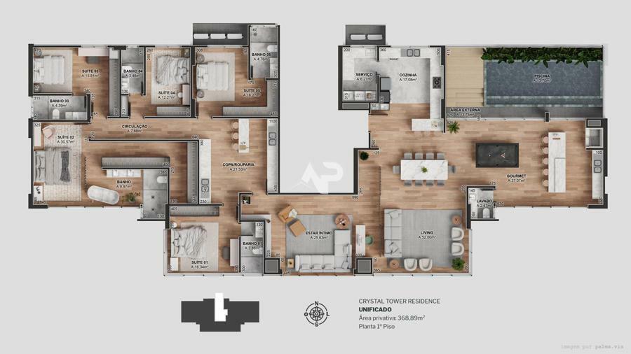 Apartamento Unificado Exclusivo