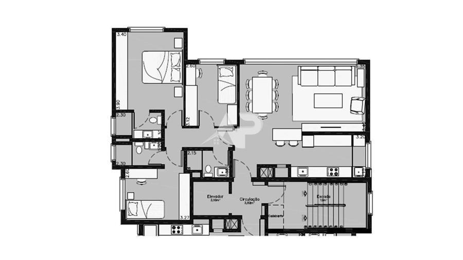 Planta baixa final 02, 3 dormitórios