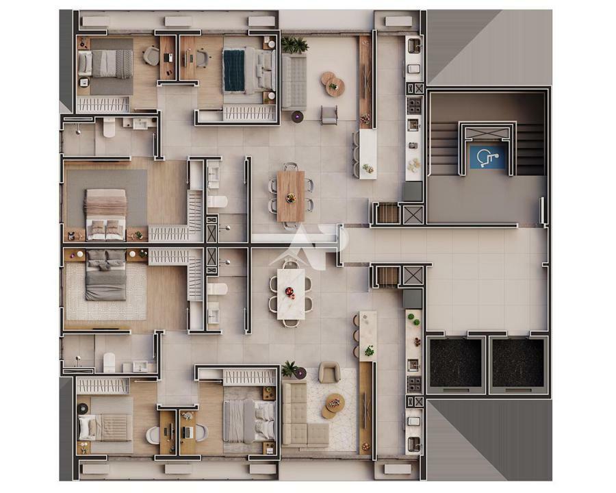 20º ao 25º pav - 3 dorm.