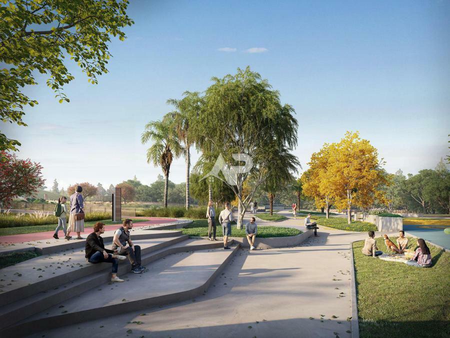 Praça com patamares