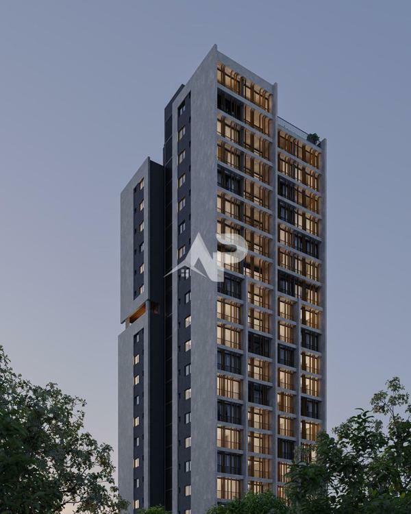 Fachada noturna lateral