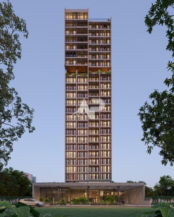 Fachada noturna frontal