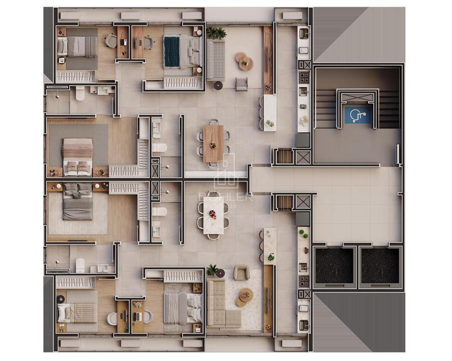 20º ao 25º pav - 3 dorm.