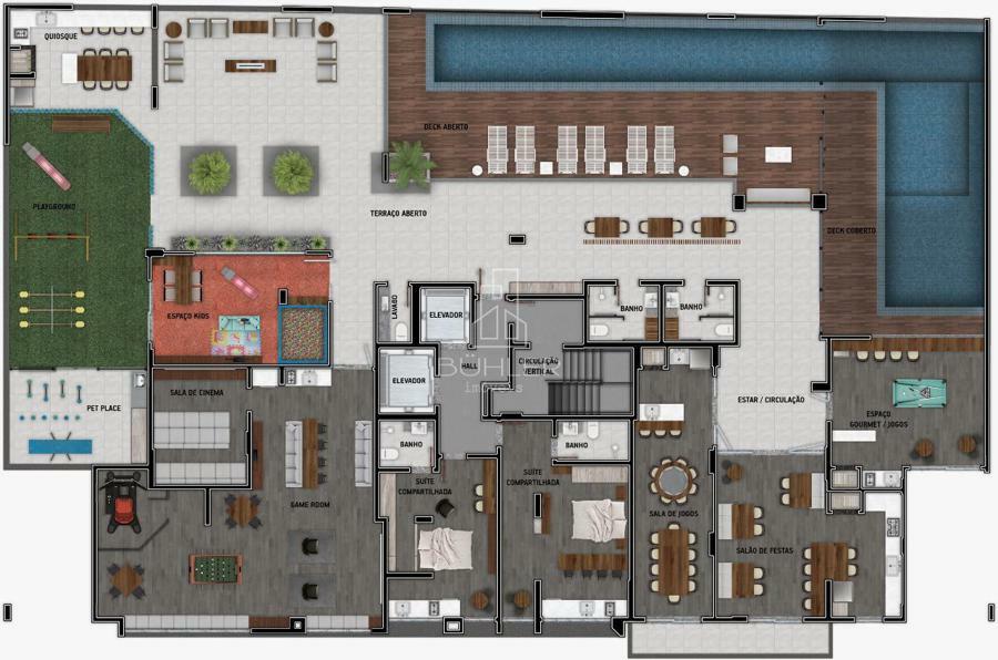 Planta área de Lazer 5 pav