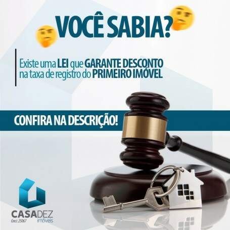 COMO TER DESCONTO NA TAXA DE REGISTRO DO PRIMEIRO IMVEL