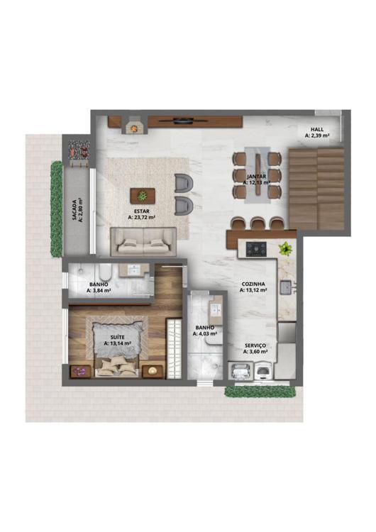 Segundo Pavimento APTO 203