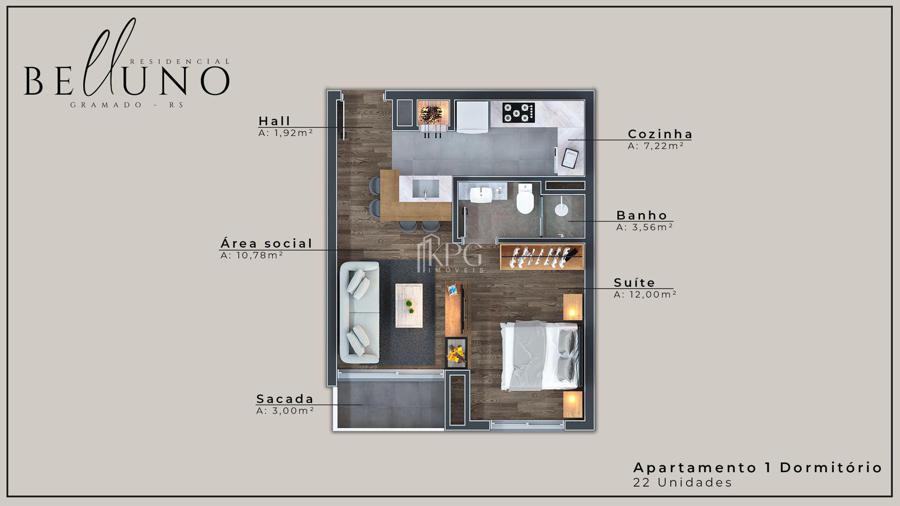 Apto 1 dormit.