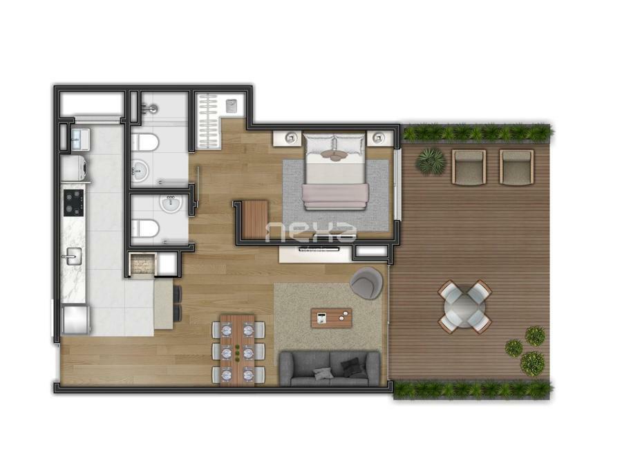 Apartamentos Garden com deck exclusivo